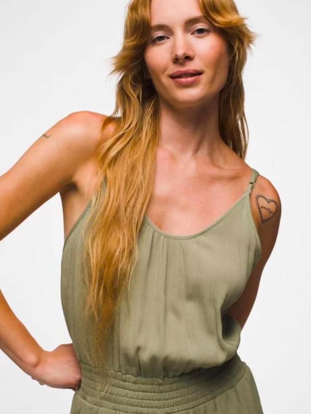 Prana Olive Green Wide-Leg Jumpsuit - Picture 4 of 9